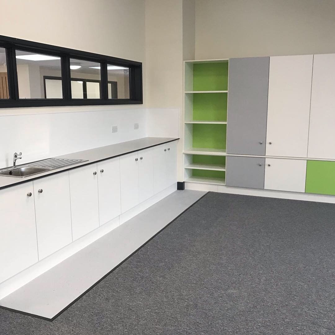 wooden storage with sink