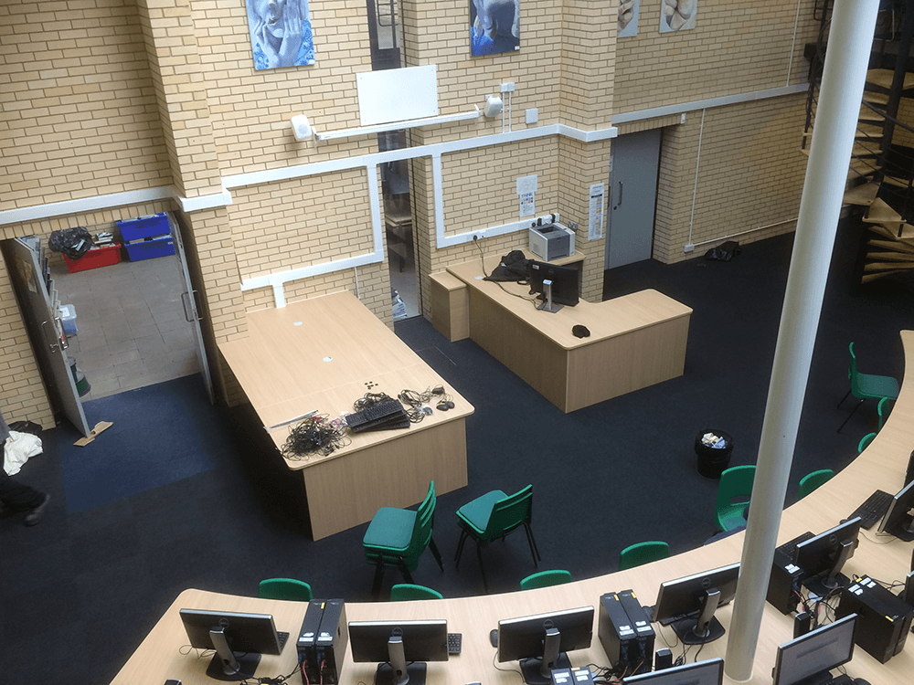 training room computer tables