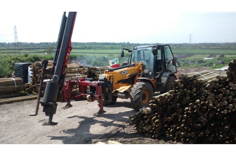 3 Point Linkage Headstock Adaptor Bracket in use on JCB telehandler