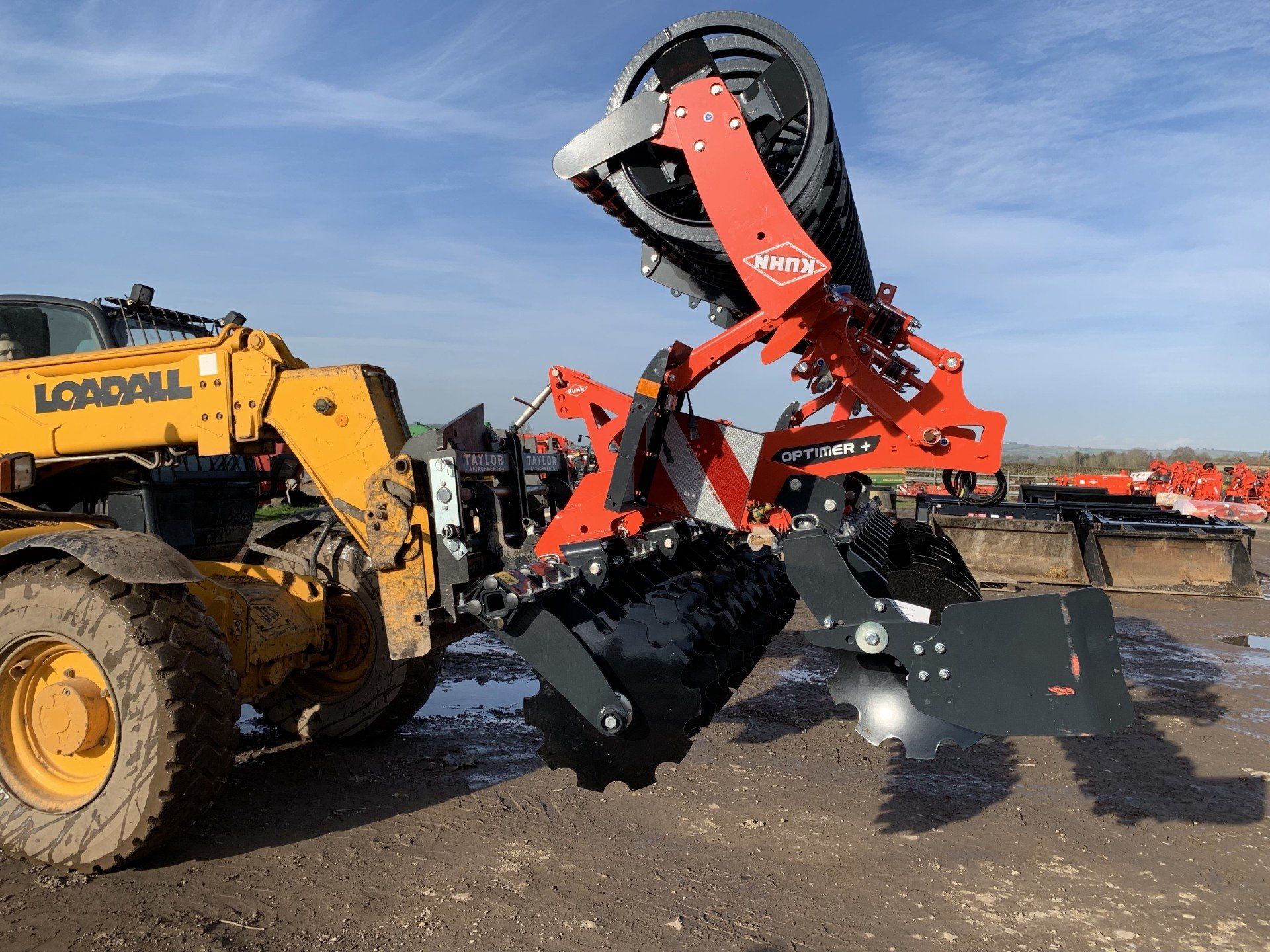 3 Point Linkage Headstock Adaptor Bracket in use on JCB telehandler