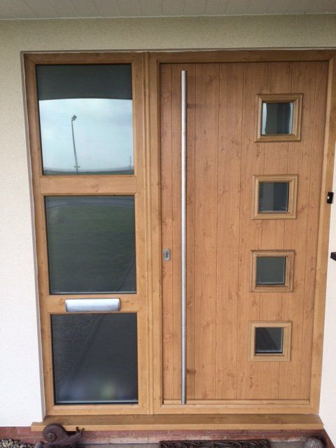 wooden door and windows