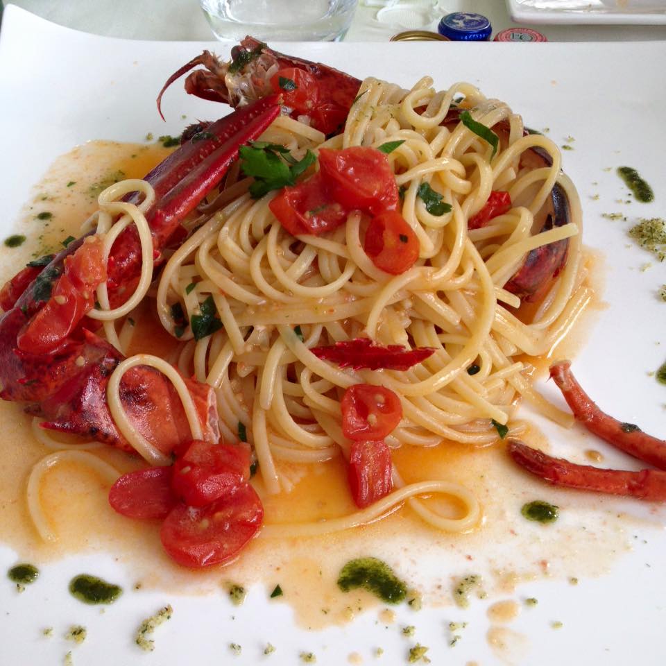 Spaghetti con crostacei
