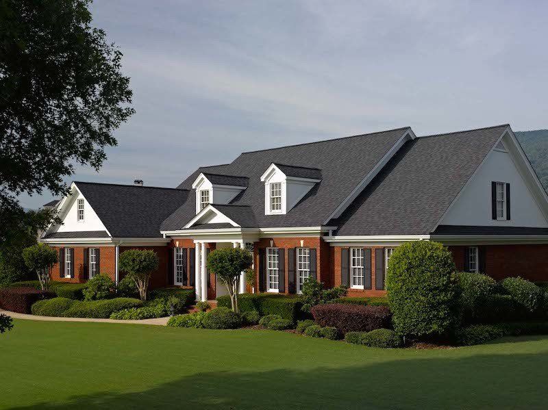 Moire Black Landmark Architectural Asphalt Shingle Residential Roof