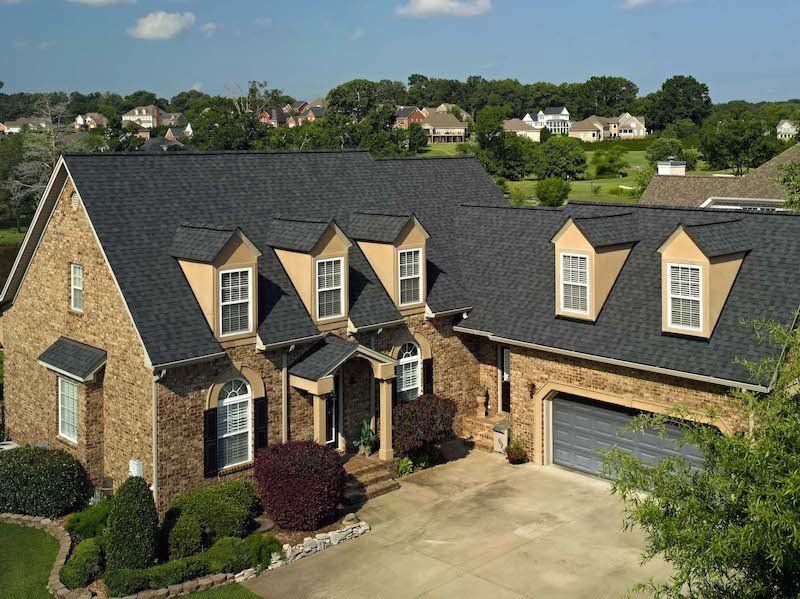 Architectural Asphalt Shingle Roof in Moire Black, roofing company