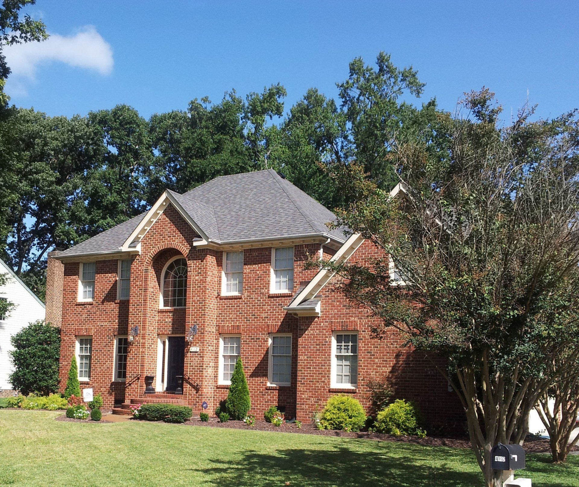 Colonial home in Hampton Roads, max def driftwood roof | Stublen Roofing | Roofing Contractor, Roofing company near me, Roofing Company, Roofing Contractor near me, roofing contractor, roofing contractor hampton roads, Po