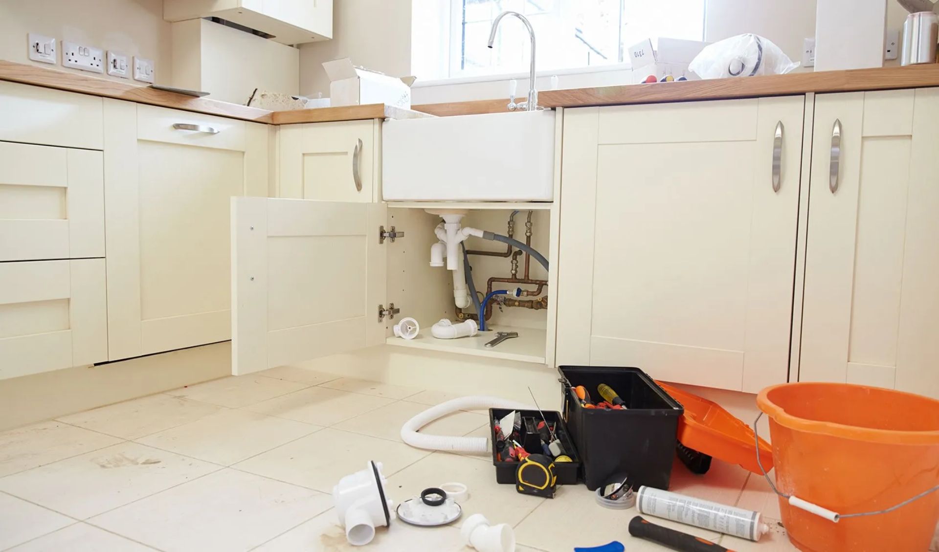 Under kitchen sink