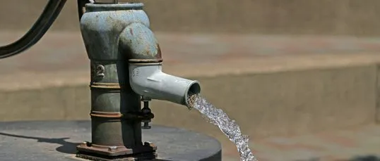 Water coming out of spout