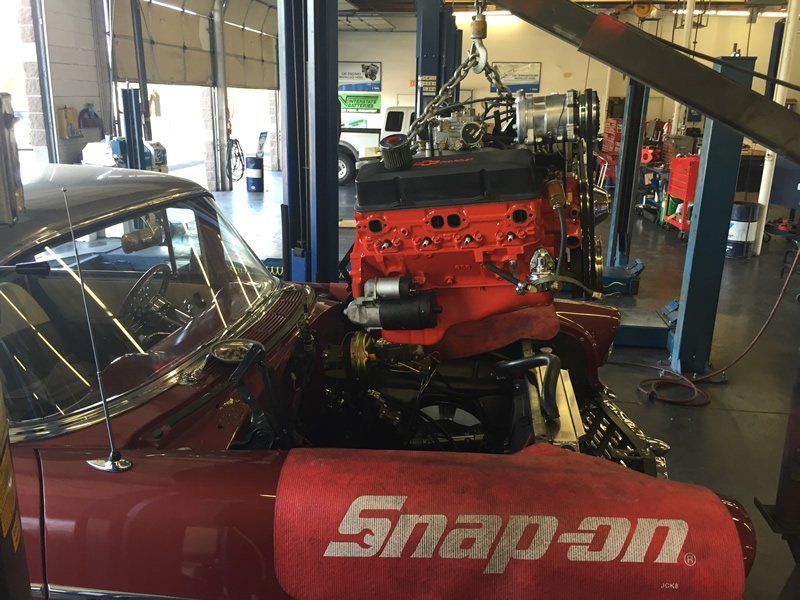 New engine being installed