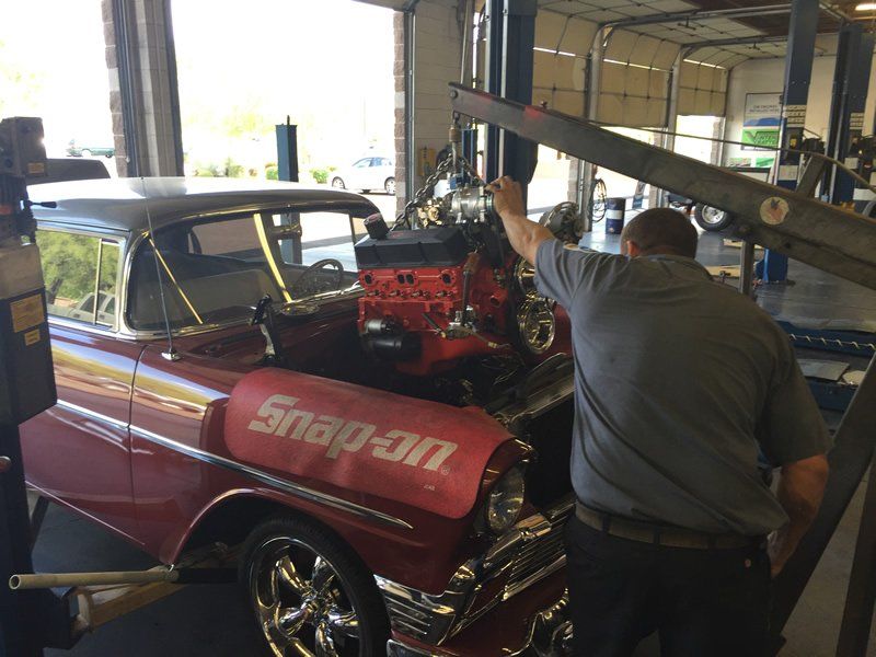 New engine being installed