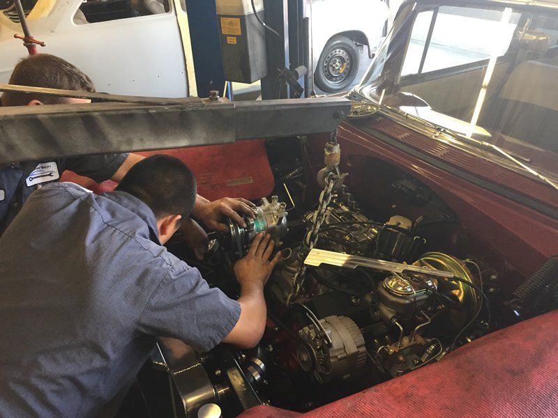 New engine being installed