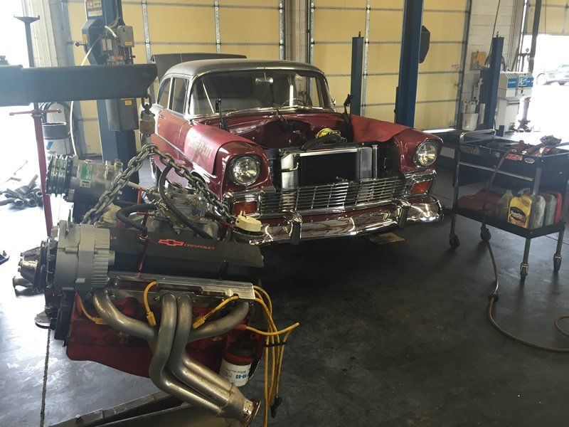 Old engine removed