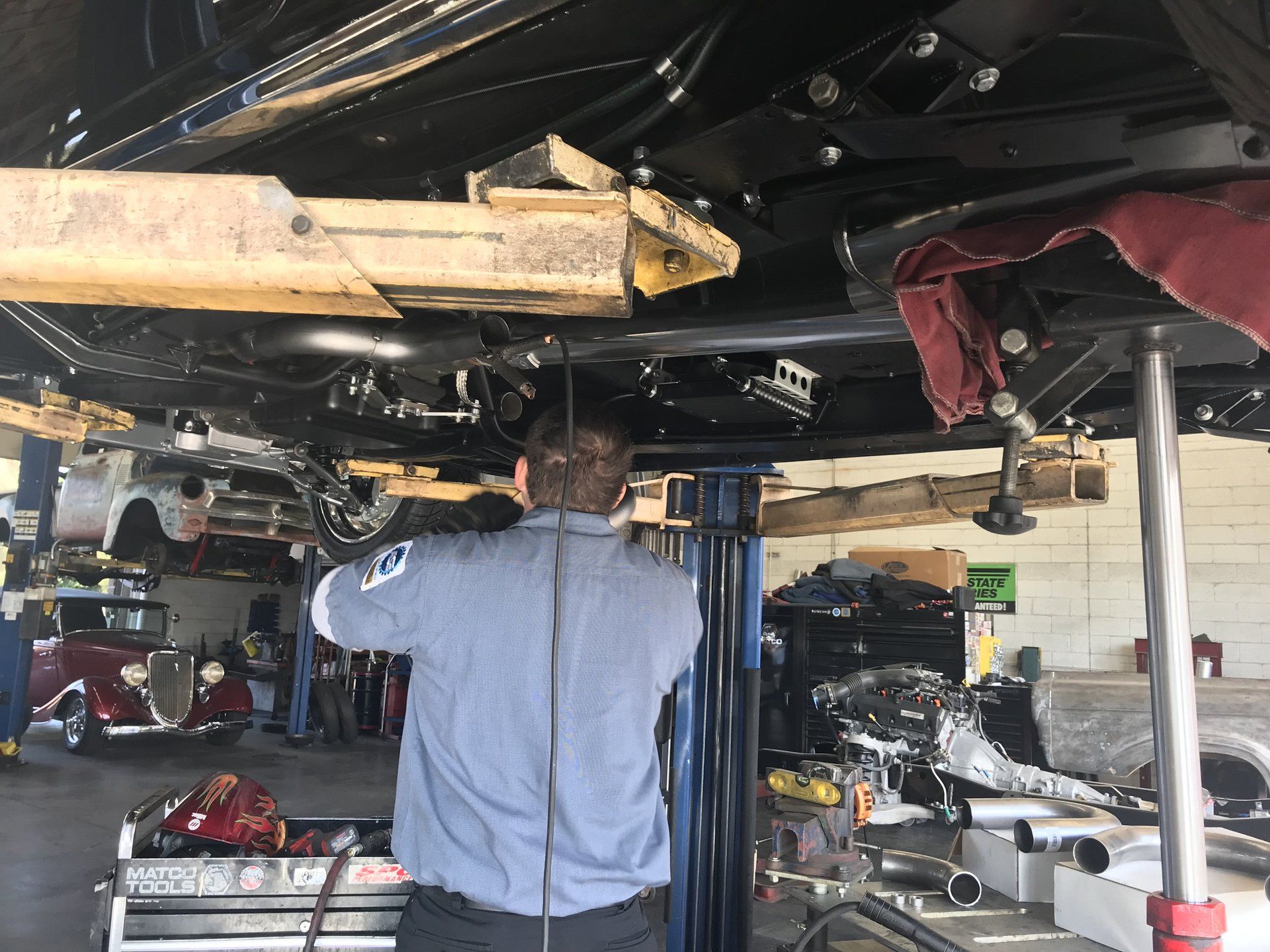 Custom exhaust installation