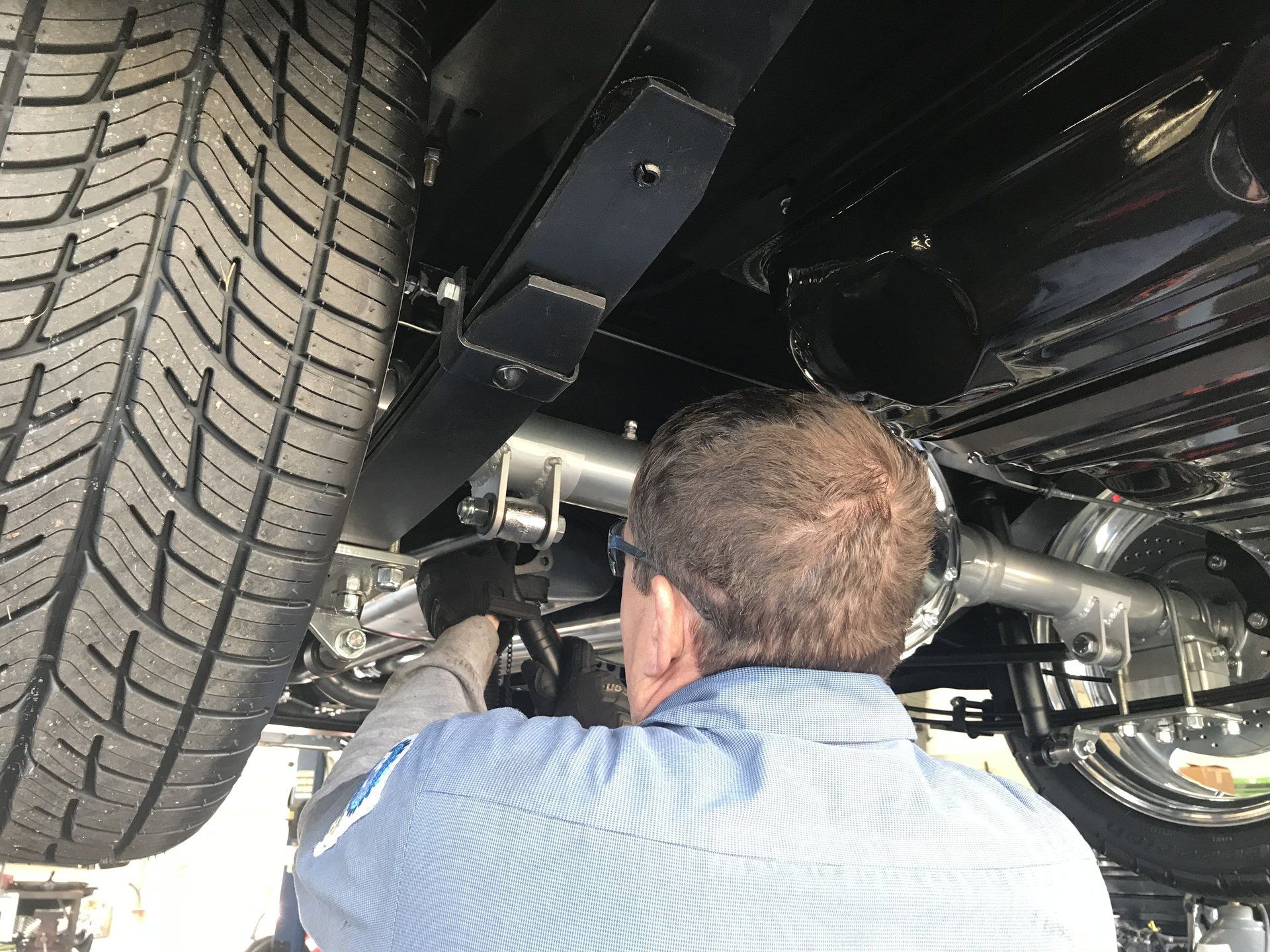 Custom exhaust installation