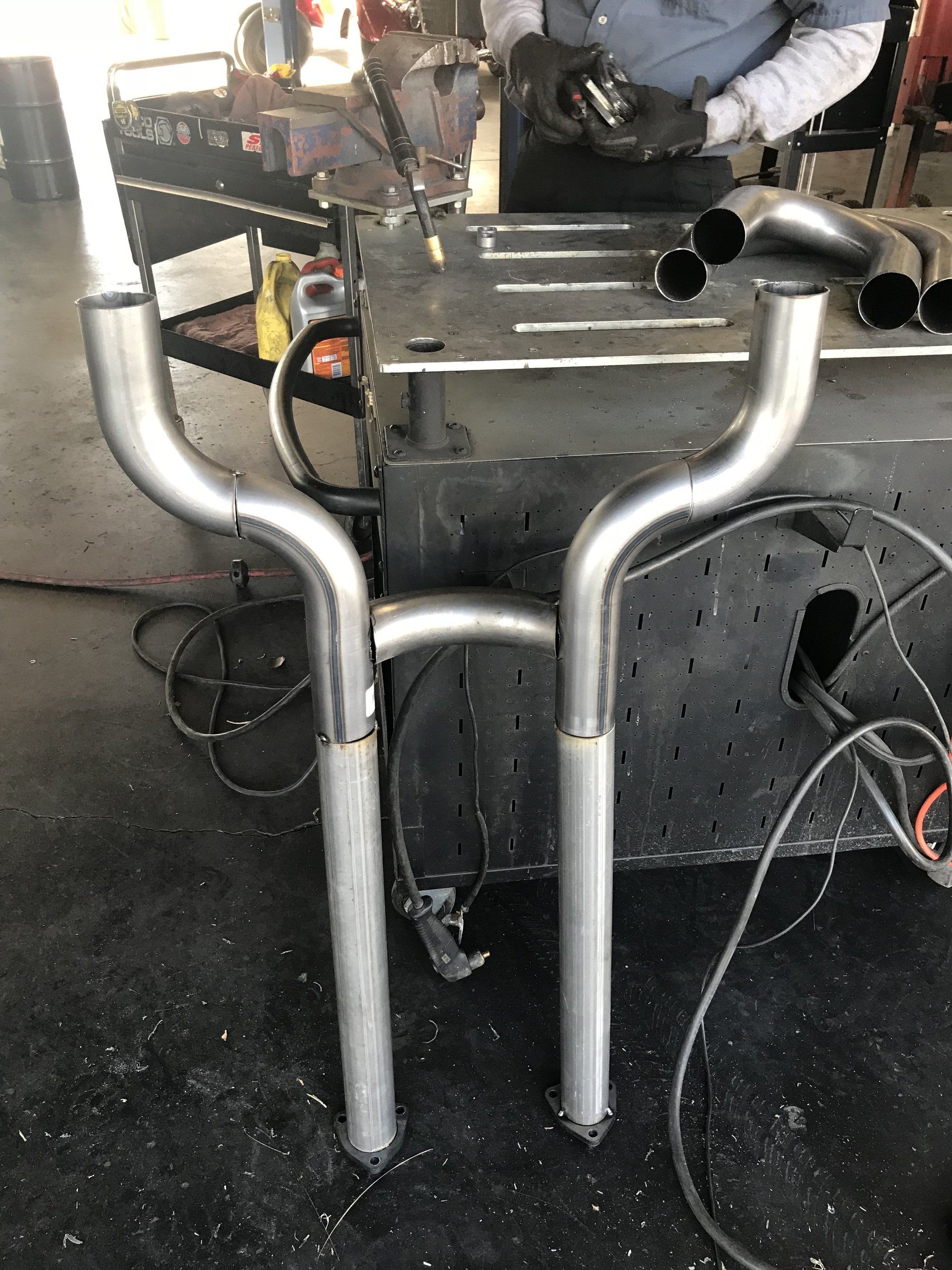 Custom exhaust installation