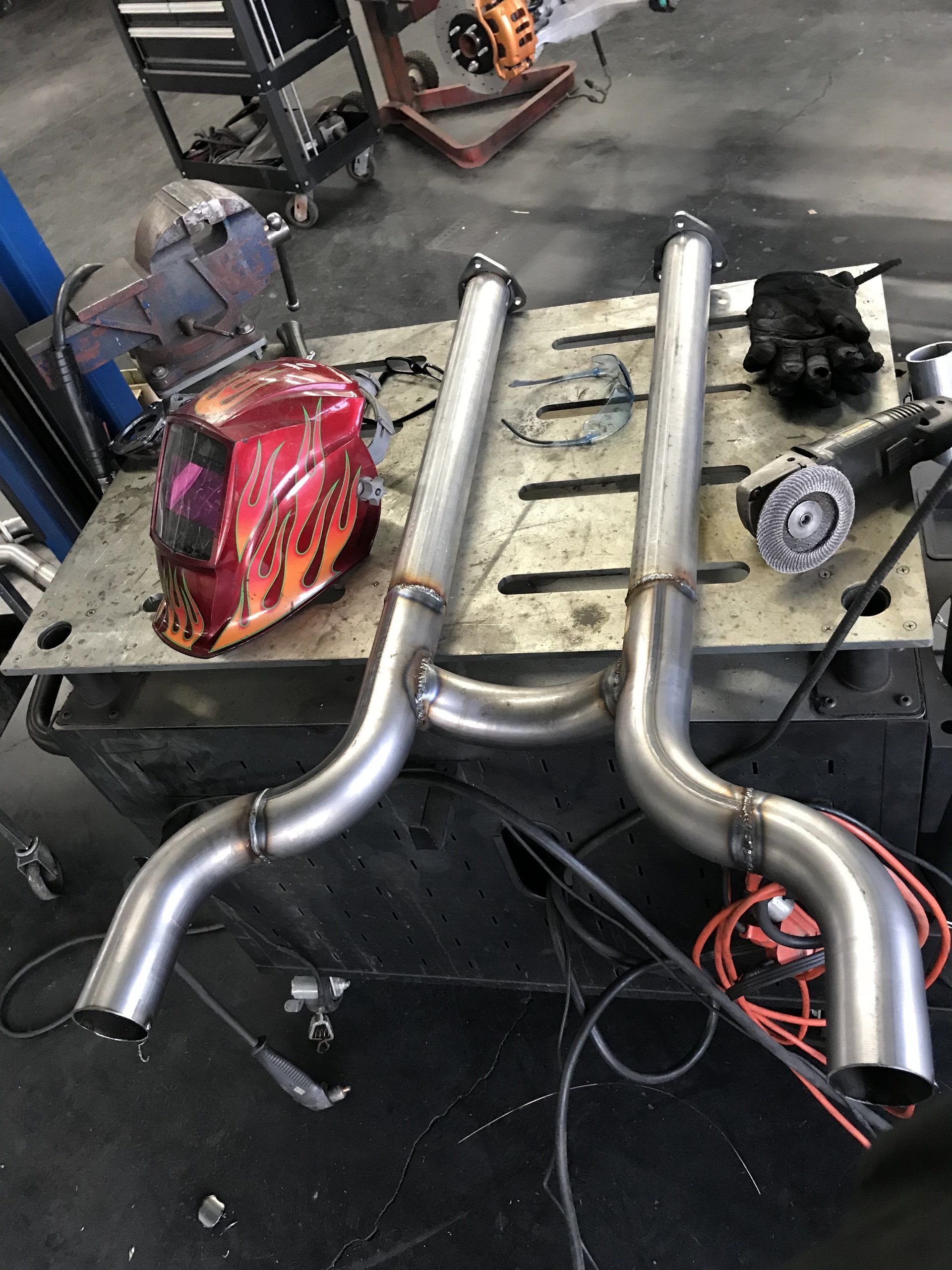 Custom exhaust installation