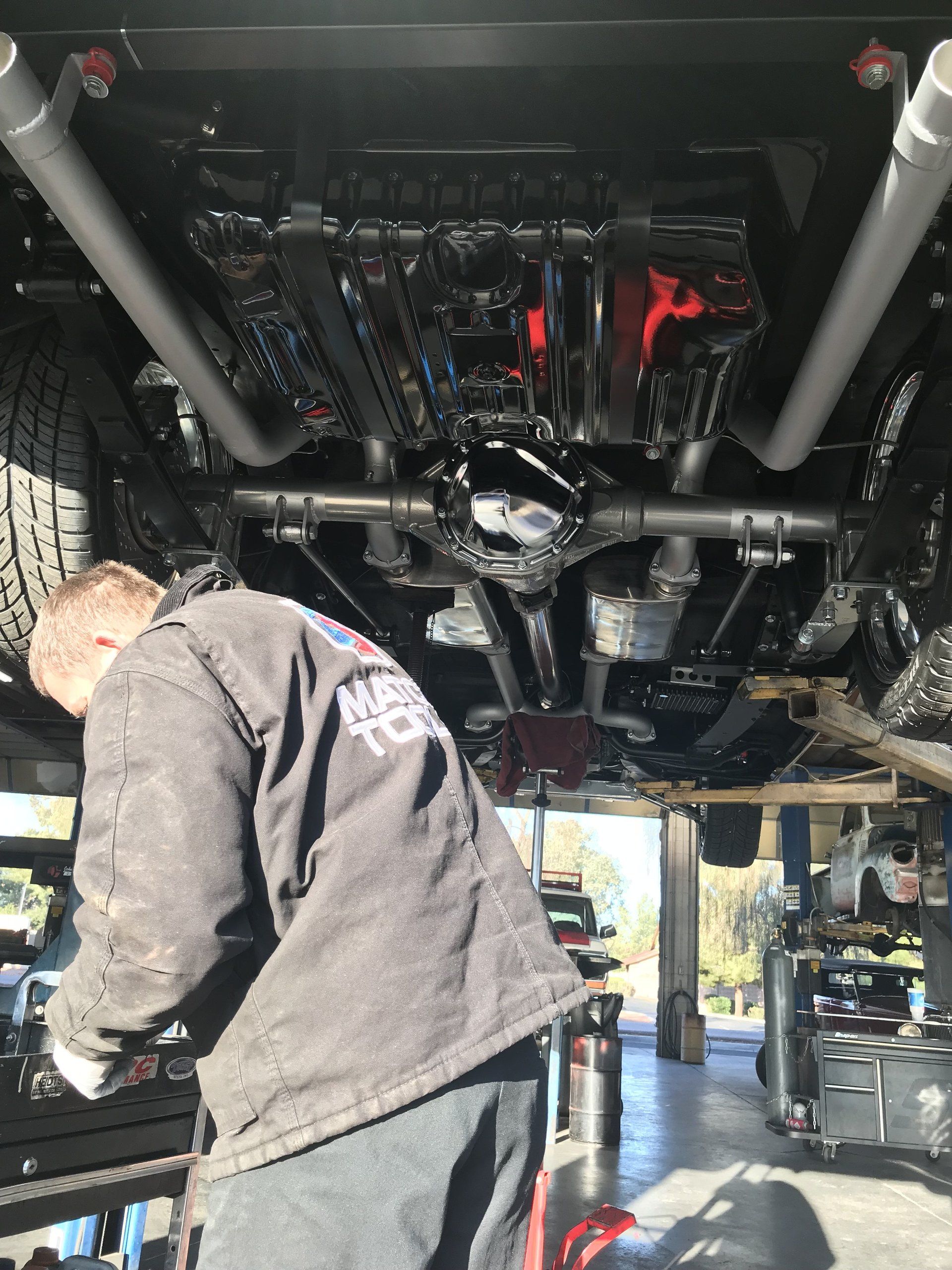 Custom exhaust installation
