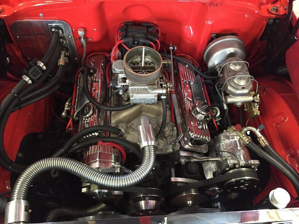 Vintage Air install engine bay work