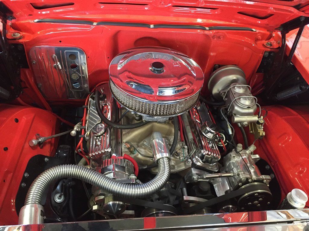 Vintage Air install engine bay work