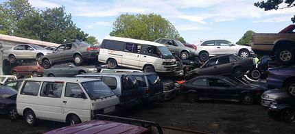 damaged vehicles