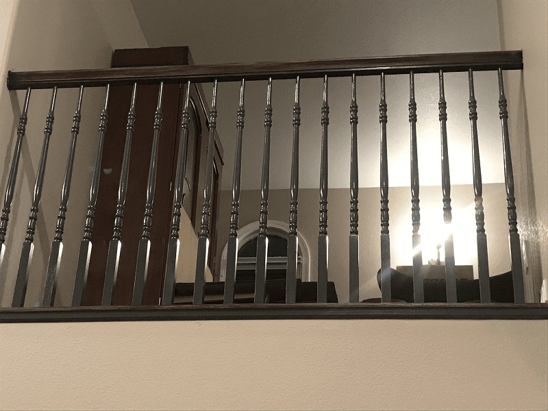 Painted 2nd floor balcony railing