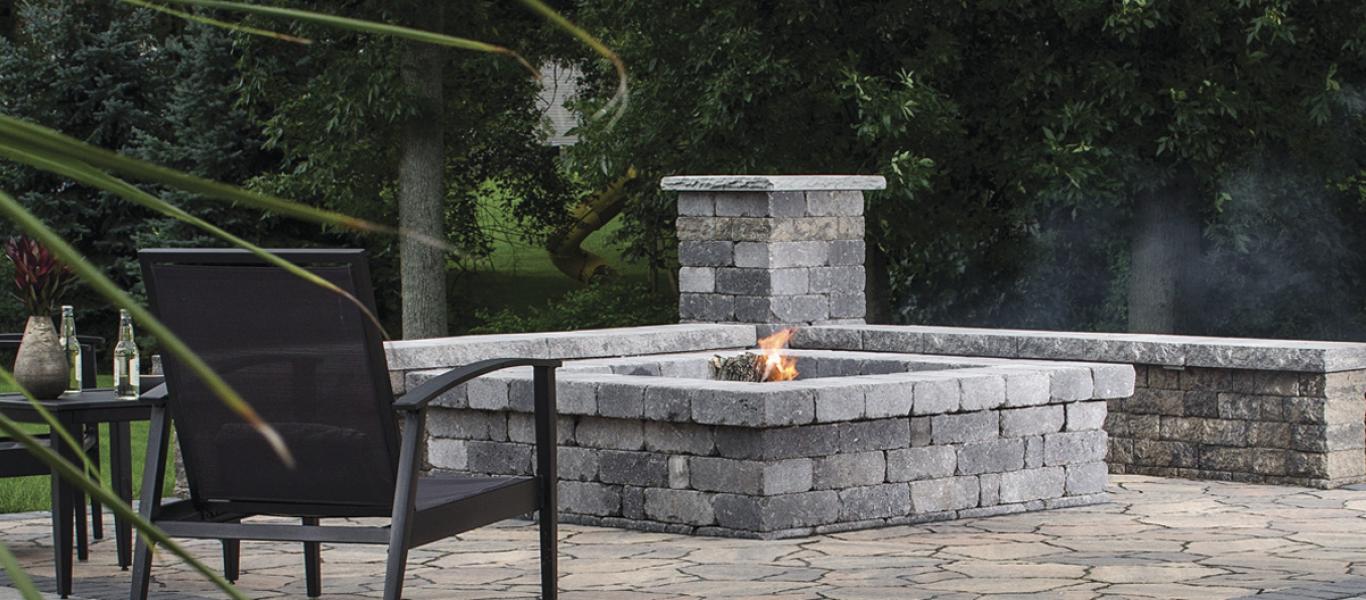 Hardscape Retaining Wall Block, Pavers, and Firepits