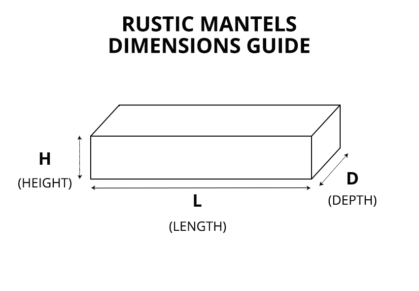 Rustic Mantels guide to how to read mantel dimensions