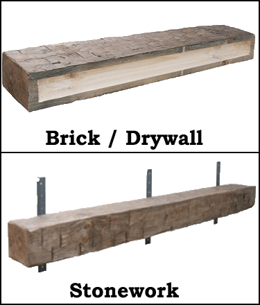 Notching the back of a fireplace mantel for mounting
