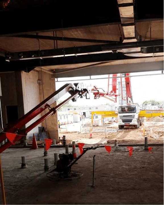 White Pumping Truck — Concrete Pumping in Berrimah, NT