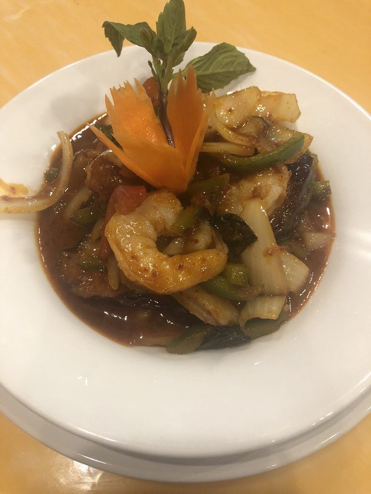 Ginger Menu — Their special eggplant dish with Shrimp in Murfreesboro, TN