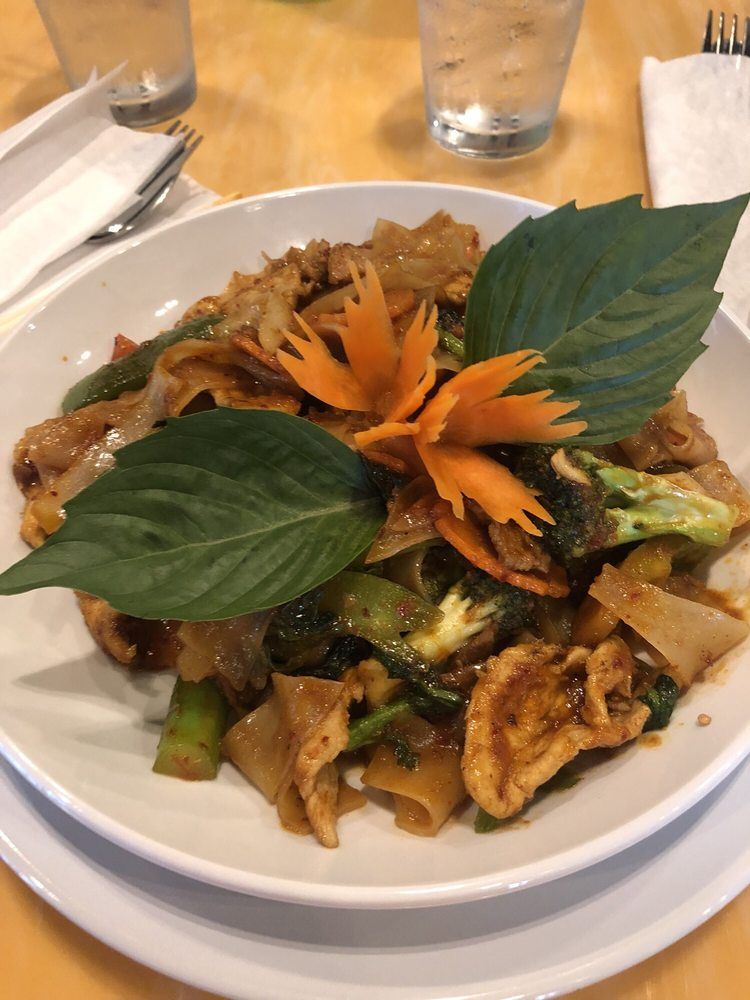 Ginger thai Dishes Gallery — Meat combo pad kee mao noodles in Murfreesboro, TN