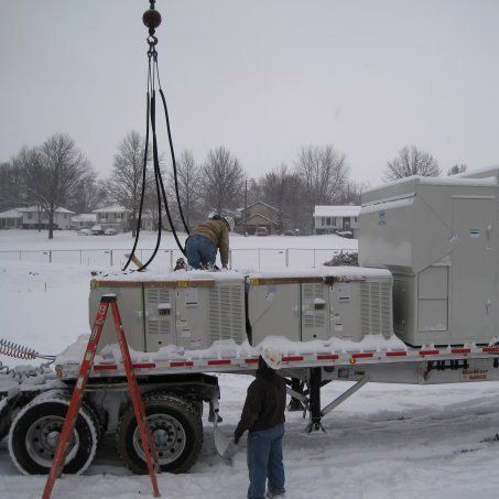 HVAC on a Truck — Kansas City, MO — Prestige Crane Service HVAC on a Truck — Kansas City, MO — Prestige Crane Service