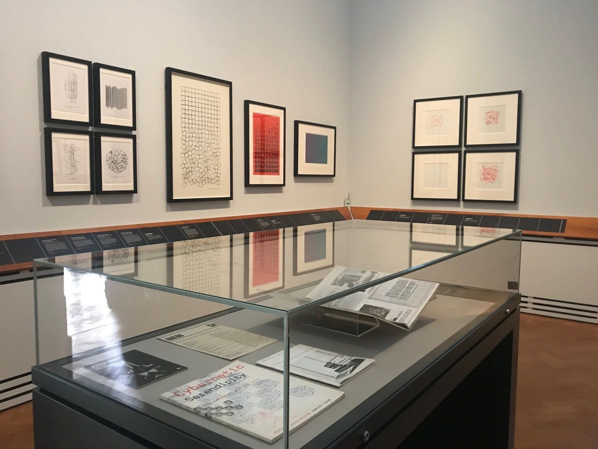 Chance and Control: Art in the Age of Computers - exhibition installation shot, V&A, 2018