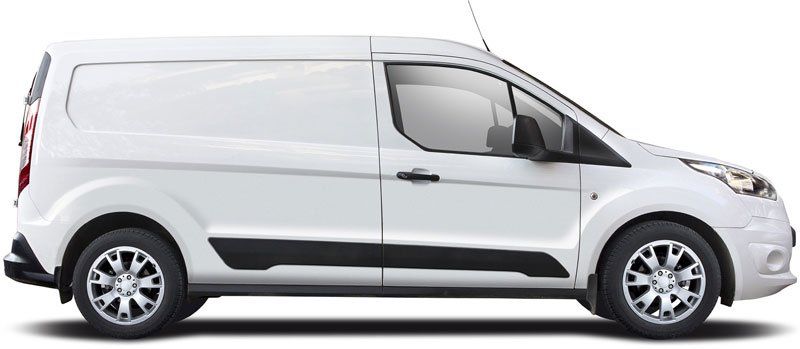 White van isolated on white background