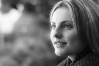 A woman looking off camera in Melbourne