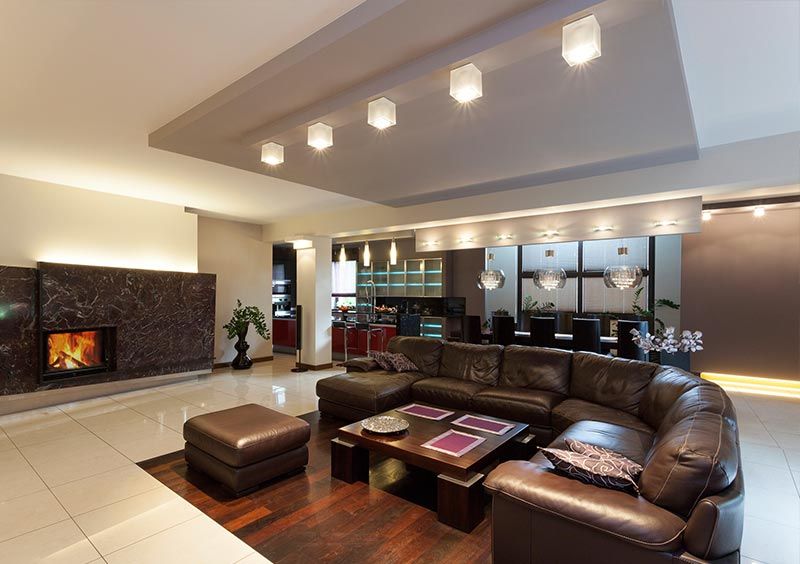 Luxury Living Room With Couch — Generator Installation in Valley City, OH