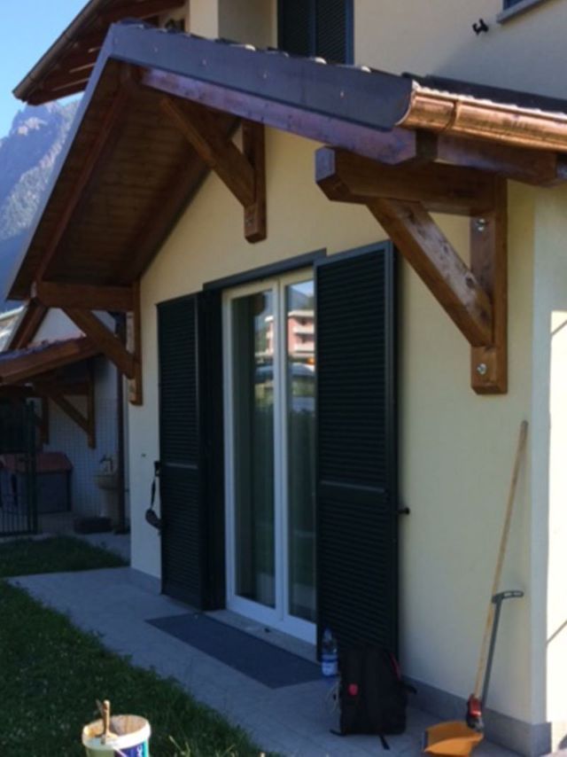 copertura in legno per esterno casa