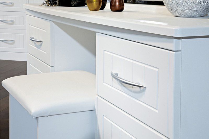White table in Taylor’s Furniture Stores