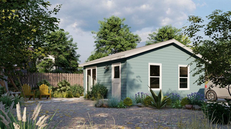 A one-bedroom garage conversion accessory dwelling unit (ADU) casita; the perfect granny flat. 