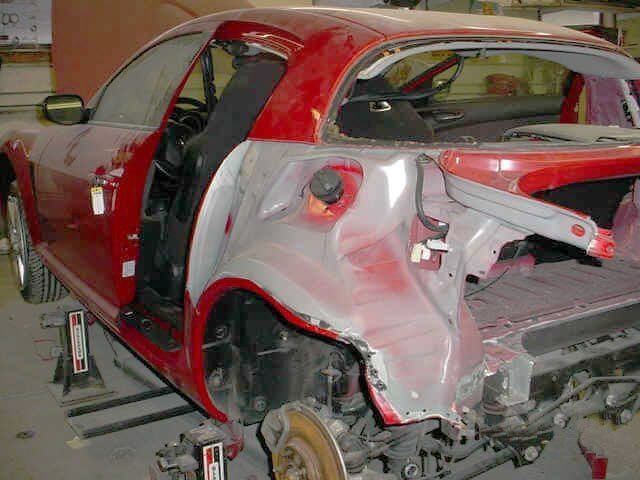 car mechanics — An image of a Red car at workshop in Louisville, KY