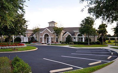 Asphalt in a Round-about Parking Area - Seal Coating in Sarasota, FL