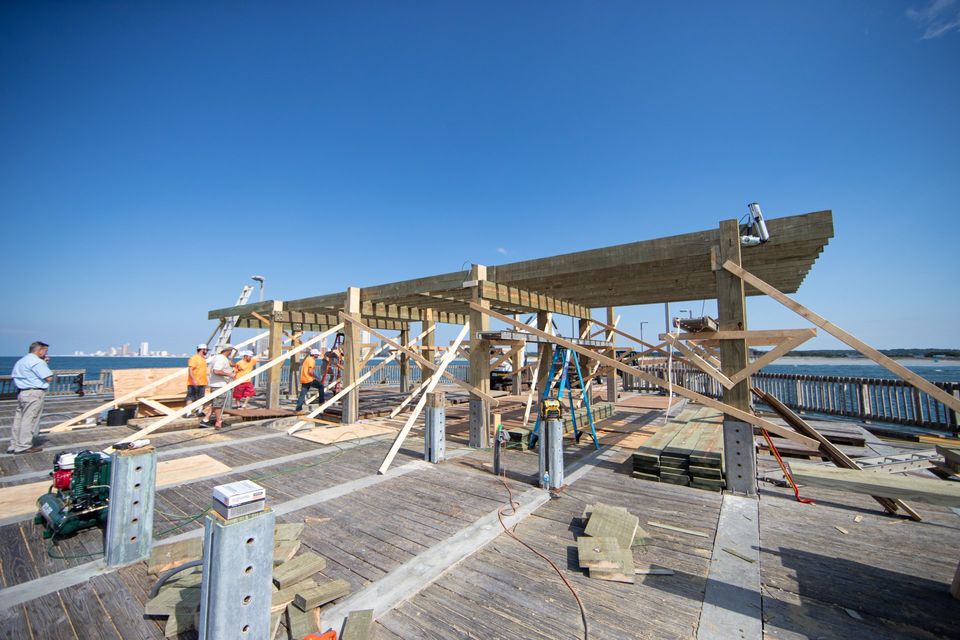 50-foot by 24-foot observation deck is being built on the octagon