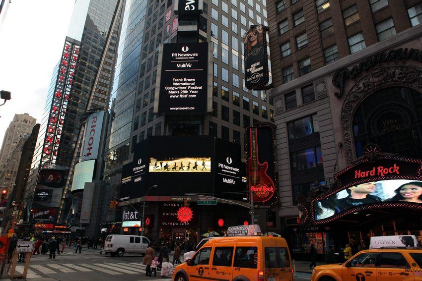 Shabby Road in Times  Square