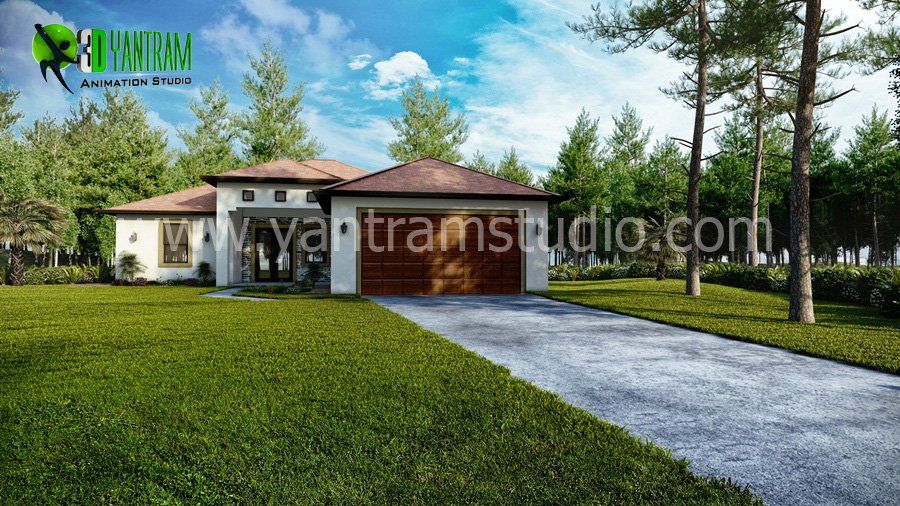 3D Exterior Rendering Design Back View
