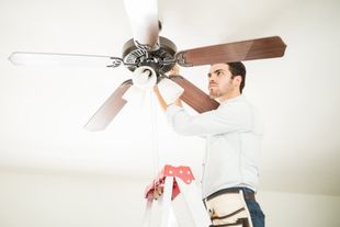 Person working on fan