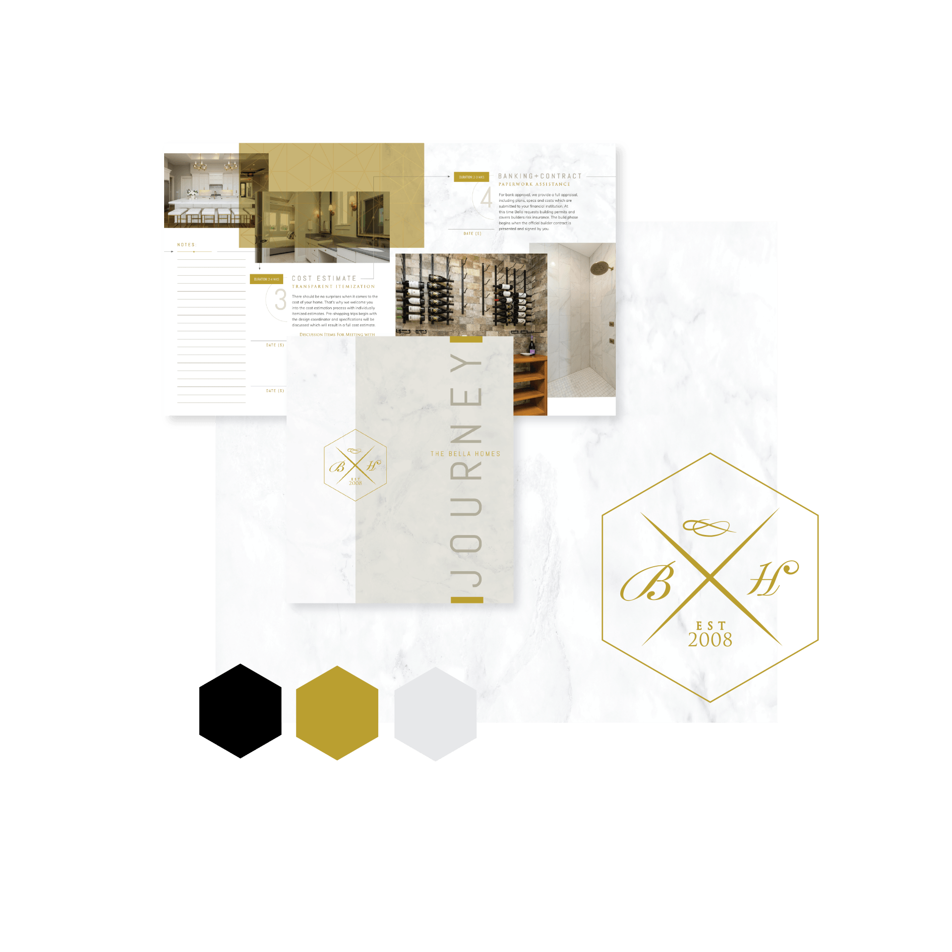 A collage of images and logos for a company called journey.