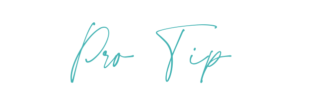 The word pro tip is written in blue ink on a white background.