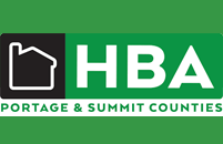 HBA logo: house outline in black box, 