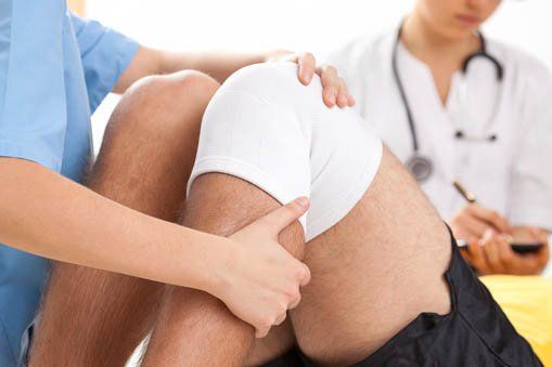 Sports Medicine — Knee With Bandage in Lake Success, NY Sports Medicine — Knee With Bandage in Lake Success, NY