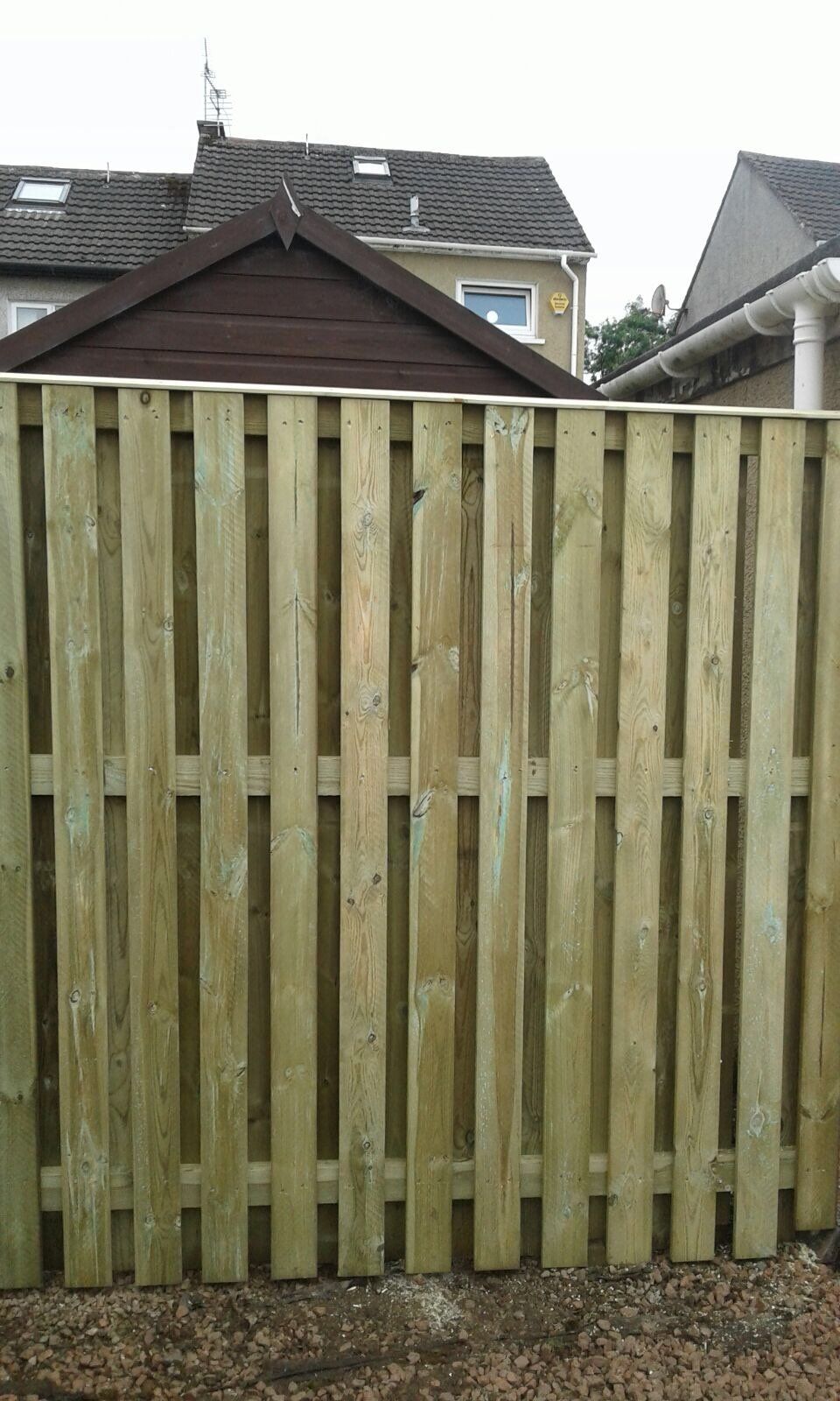 double slatted fence
