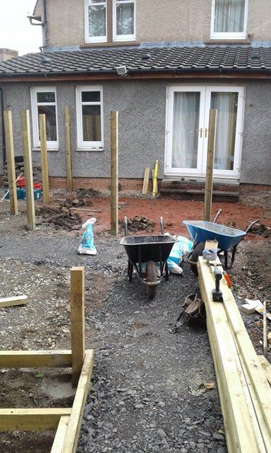 before patio installation